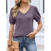 imageANRABESS Womens Tops Short Sleeve Sweaters Dressy Casual V Neck Summer Tunic Blouses Cute Work Shirts 2026 Trendy ClothesPurple