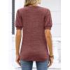 imageANRABESS Womens Tops Short Sleeve Sweaters Dressy Casual V Neck Summer Tunic Blouses Cute Work Shirts 2026 Trendy ClothesRust Red