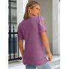 imageANRABESS Womens Tops Summer Dressy Casual Work Blouses Square Neck Ruffle Short Sleeve Tee Shirts 2026 Fashion Tunic SweaterPurple