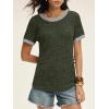 imageANRABESS Womens Tops Summer Short Sleeve Shirts Dressy Casual Color Block Work Blouse 2026 Spring Trendy Lightweight SweaterDeep Green