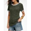 imageANRABESS Womens Tops Summer Short Sleeve Shirts Dressy Casual Color Block Work Blouse 2026 Spring Trendy Lightweight SweaterDeep Green
