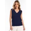 imageANRABESS Womens V Neck Tank Tops Sleeveless Knit Summer Sweater Shirts 2026 Trendy Business Casual Dressy Work OutfitsNavy Blue