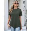 imageANRABESS Womens Waffle Knit Tops Summer Short Sleeve Henley Shirts Dressy Casual Blouse 2026 Spring Loose Tunics OutfitsArmy Green