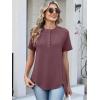 imageANRABESS Womens Waffle Knit Tops Summer Short Sleeve Henley Shirts Dressy Casual Blouse 2026 Spring Loose Tunics OutfitsMauve