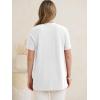 imageANRABESS Womens Waffle Knit Tops Summer Short Sleeve Henley Shirts Dressy Casual Blouse 2026 Spring Loose Tunics OutfitsWhite
