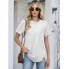 imageANRABESS Womens Waffle Knit Tops Summer Short Sleeve Henley Shirts Dressy Casual Blouse 2026 Spring Loose Tunics OutfitsWhite