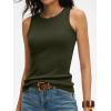 imageANRABESS Womens Wool Blend Tank Tops Sweaters Sleeveless Soft Fitted Business Casual Sweater Shirts 2026 Summer ClothesArmy Green