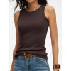 imageANRABESS Womens Wool Blend Tank Tops Sweaters Sleeveless Soft Fitted Business Casual Sweater Shirts 2026 Summer ClothesChocolate Brown