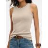 imageANRABESS Womens Wool Blend Tank Tops Sweaters Sleeveless Soft Fitted Business Casual Sweater Shirts 2026 Summer ClothesParchment