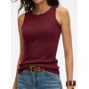 imageANRABESS Womens Wool Blend Tank Tops Sweaters Sleeveless Soft Fitted Business Casual Sweater Shirts 2026 Summer ClothesWine Red