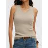 imageANRABESS Womens Wool Blend Tank Tops V Neck Sleeveless Sweater Business Casual Work Knit Shirts Slim Fit 2026 Summer OutfitsAlmond