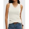 imageANRABESS Womens Wool Blend Tank Tops V Neck Sleeveless Sweater Business Casual Work Knit Shirts Slim Fit 2026 Summer OutfitsCream White
