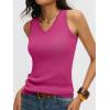 imageANRABESS Womens Wool Blend Tank Tops V Neck Sleeveless Sweater Business Casual Work Knit Shirts Slim Fit 2026 Summer OutfitsHot Pink