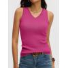 imageANRABESS Womens Wool Blend Tank Tops V Neck Sleeveless Sweater Business Casual Work Knit Shirts Slim Fit 2026 Summer OutfitsHot Pink