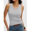 imageANRABESS Womens Wool Blend Tank Tops V Neck Sleeveless Sweater Business Casual Work Knit Shirts Slim Fit 2026 Summer OutfitsLight Grey