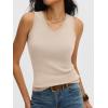 imageANRABESS Womens Wool Blend Tank Tops V Neck Sleeveless Sweater Business Casual Work Knit Shirts Slim Fit 2026 Summer OutfitsParchment