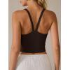 imageANRABESS Womens Workout Tops Ribbed Crop Tank Backless Sleeveless Scoop Neck Going Out Camis Shirts 2026 Summer Gym ClothesBrown