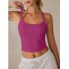imageANRABESS Womens Workout Tops Ribbed Crop Tank Backless Sleeveless Scoop Neck Going Out Camis Shirts 2026 Summer Gym ClothesHot Pink
