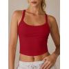 imageANRABESS Womens Workout Tops Ribbed Crop Tank Backless Sleeveless Scoop Neck Going Out Camis Shirts 2026 Summer Gym ClothesRed