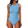 imageANRABESS Bodysuits for Women Summer Ribbed Knit Sleeveless Tank Tops Sexy Slim Fitted Bodysuit Top 2026 Trendy OutfitsSky Blue