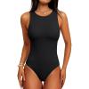 imageANRABESS Bodysuits for Women Summer Sleeveless Slim Fitted Crew Neck Bodysuit Tank Tops 2026 Sexy Going Out Trendy OutfitsBlack