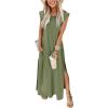imageANRABESS Summer Dress for Women 2026 Maxi Sundresses Casual Cap Sleeve Crew Neck Loose Split Beach Travel Vacation OutfitsArmy Green