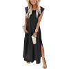 imageANRABESS Summer Dress for Women 2026 Maxi Sundresses Casual Cap Sleeve Crew Neck Loose Split Beach Travel Vacation OutfitsBlack
