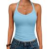 imageANRABESS Women Halter Crop Tank Tops V Neck Backless Ribbed Fitted Sleeveless Cami Shirts 2026 Summer Workout Gym ClothesLight Blue