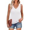 imageANRABESS Women Tank Tops Summer V Neck Sleeveless Casual Loose Fit Cute Cami Basic T Shirts Solid Tees 2026 Trendy OutfitsWhite