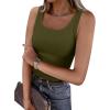 imageANRABESS Womens Sleeveless Scoop Neck Tank Top Ribbed Fitted Summer Basic Slim Cute Tops 2026Green