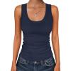 imageANRABESS Womens Sleeveless Scoop Neck Tank Tops 2026 Summer Casual Basic Slim Fit Ribbed Knit Racerback Workout Cami ShirtsNavy Blue