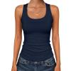 imageANRABESS Womens Sleeveless Square Neck Tank Tops Summer Racerback Workout Top Ribbed Knit Slim Fit Basic 2026 Casual ClothesNavy Blue