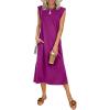 imageANRABESS Womens Summer Casual Midi Dress Sleeveless Crewneck Loose Split WrinkleFree Beach Travel Vacation Long SundressPurple Red