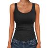 imageANRABESS Womens Tank Tops Summer Workout Scoop Neck Ribbed Tight Knit Sleeveless Going Out Basic Tee Shirts Vacation ClothesBlack
