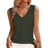 imageANRABESS Womens V Neck Tank Tops Sleeveless Knit Summer Sweater Shirts 2026 Trendy Business Casual Dressy Work OutfitsArmy Green