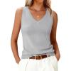 imageANRABESS Womens Wool Blend Tank Tops V Neck Sleeveless Sweater Business Casual Work Knit Shirts Slim Fit 2026 Summer OutfitsLight Grey