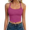 imageANRABESS Womens Workout Tops Ribbed Crop Tank Backless Sleeveless Scoop Neck Going Out Camis Shirts 2026 Summer Gym ClothesHot Pink