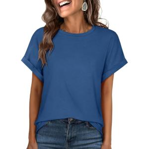 imageANRABESS Womens Oversized Short Sleeve T ShirtsDark Blue