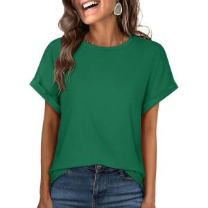 imageANRABESS Womens Oversized Short Sleeve T ShirtsGreen