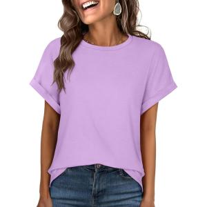 imageANRABESS Womens Oversized Short Sleeve T ShirtsLilac