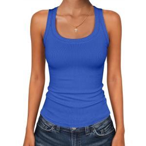 imageANRABESS Womens Sleeveless Square Neck Tank Tops Summer Racerback Workout Top Ribbed Knit Slim Fit Basic 2026 Casual ClothesRoyal Blue