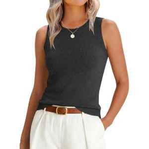 imageANRABESS Womens Wool Blend Tank Tops Sweaters Sleeveless Soft Fitted Business Casual Sweater Shirts 2026 Summer ClothesDeep Grey
