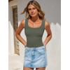 imageANRABESS Bodysuits for Women Summer Ribbed Knit Scoop Neck Sleeveless Sexy Slim Fitted Tank Tops 2026 Teen Girls Body SuitsArmy Green