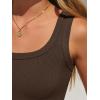 imageANRABESS Bodysuits for Women Summer Ribbed Knit Scoop Neck Sleeveless Sexy Slim Fitted Tank Tops 2026 Teen Girls Body SuitsBrown