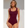 imageANRABESS Bodysuits for Women Summer Ribbed Knit Scoop Neck Sleeveless Sexy Slim Fitted Tank Tops 2026 Teen Girls Body SuitsDeep Red