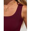 imageANRABESS Bodysuits for Women Summer Ribbed Knit Scoop Neck Sleeveless Sexy Slim Fitted Tank Tops 2026 Teen Girls Body SuitsDeep Red