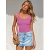 imageANRABESS Bodysuits for Women Summer Ribbed Knit Scoop Neck Sleeveless Sexy Slim Fitted Tank Tops 2026 Teen Girls Body SuitsHot Pink