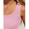 imageANRABESS Bodysuits for Women Summer Ribbed Knit Scoop Neck Sleeveless Sexy Slim Fitted Tank Tops 2026 Teen Girls Body SuitsPink