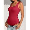 imageANRABESS Bodysuits for Women Summer Ribbed Knit Scoop Neck Sleeveless Sexy Slim Fitted Tank Tops 2026 Teen Girls Body SuitsRed