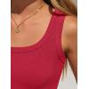 imageANRABESS Bodysuits for Women Summer Ribbed Knit Scoop Neck Sleeveless Sexy Slim Fitted Tank Tops 2026 Teen Girls Body SuitsRed